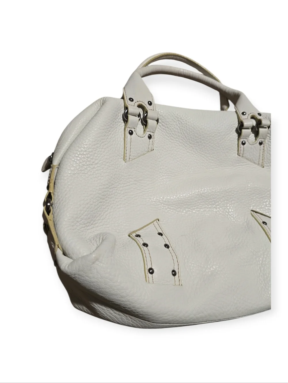 Cole Haan Pebbled Leather Satchel, Village Collection - Picture 4 of 9